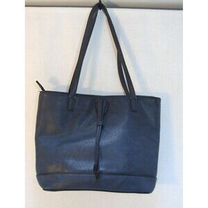 Darcy Marks London Womens Navy Blue Leather Tote Shoulder Bag Office Formal